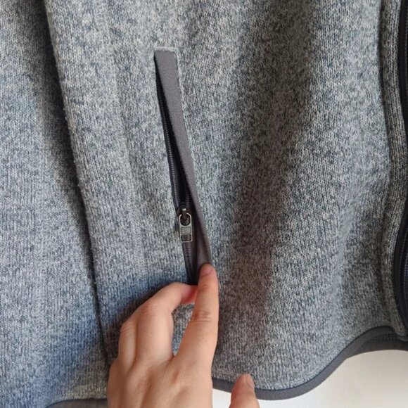 Patagonia Better Sweater Full-Zip Jacket -Stonewash Grey Pockets Sz L Outdoor - Picture 3 of 10